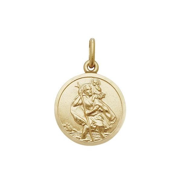 9ct Yellow Gold St Christopher Pendant