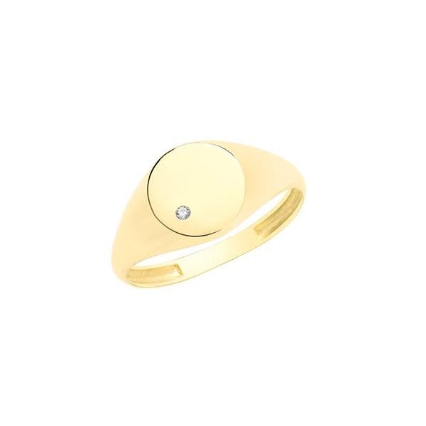 9ct Yellow Gold Signet Ring - Size Q