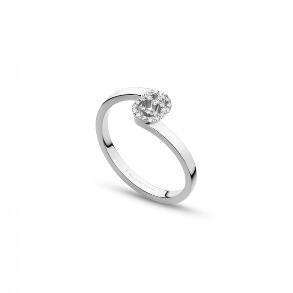 Running G 18ct White Gold Diamond Ring - Size 14