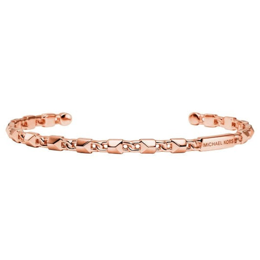 Mercer Link 14ct Rose Gold Plated Bangle