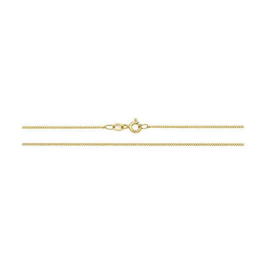 18CT YEL GOLD CLOSE CURB CHAIN