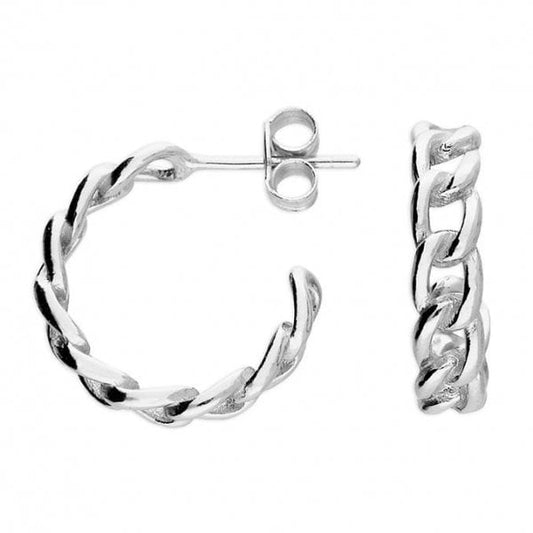 Sterling Silver Earrings - 18mm Entwined Link