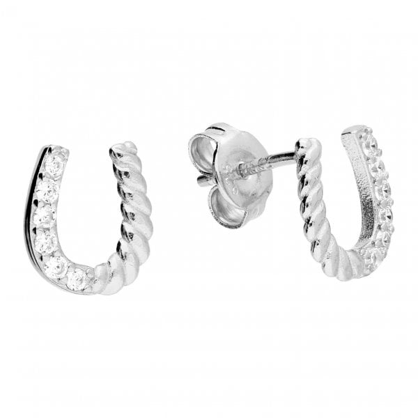 Silver Earrings - Horseshoe Stud