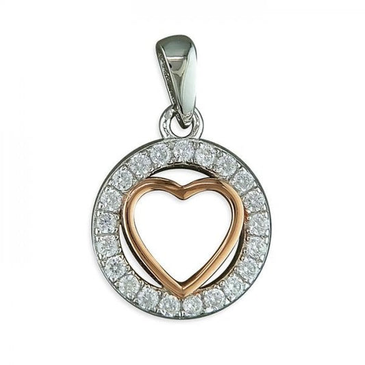 Sterling Silver Pendant - Rose Gold Plated