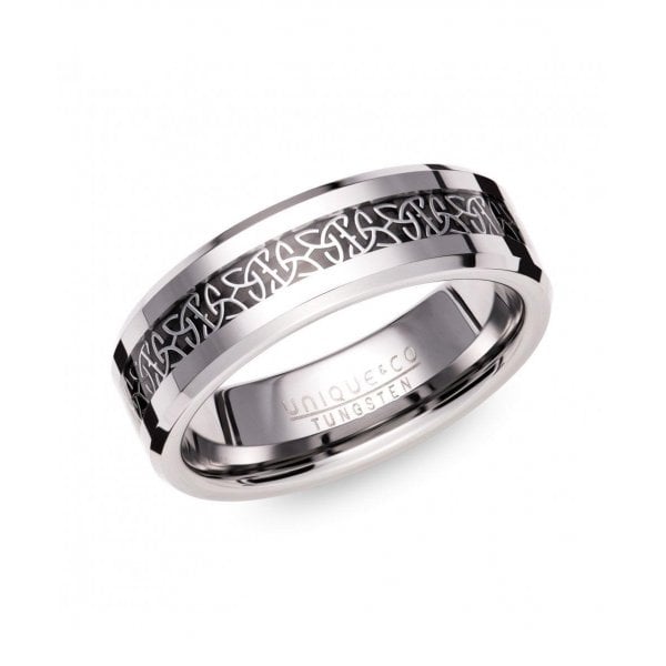 TUNGSTEN 7MM RING CELTIC DESIGN