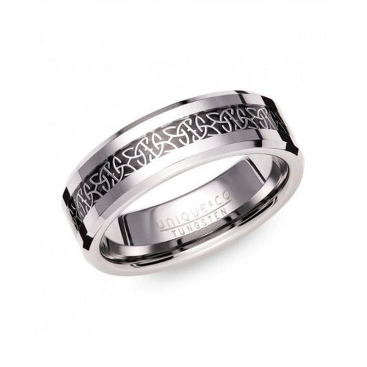TUNGSTEN 7MM RING CELTIC DESIGN