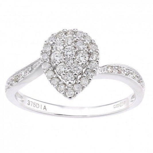 0.40ct Diamond, White Gold Ring - Size N