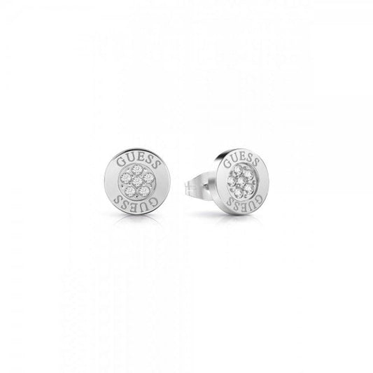 Logo Button Stud Earrings