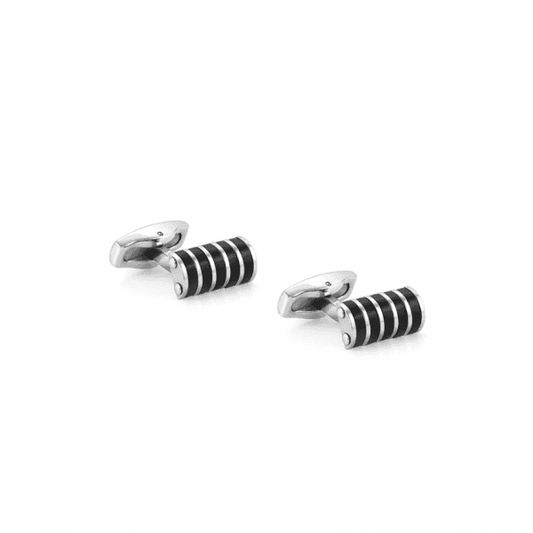 Strong Gents Cufflinks - Steel and Black PVD
