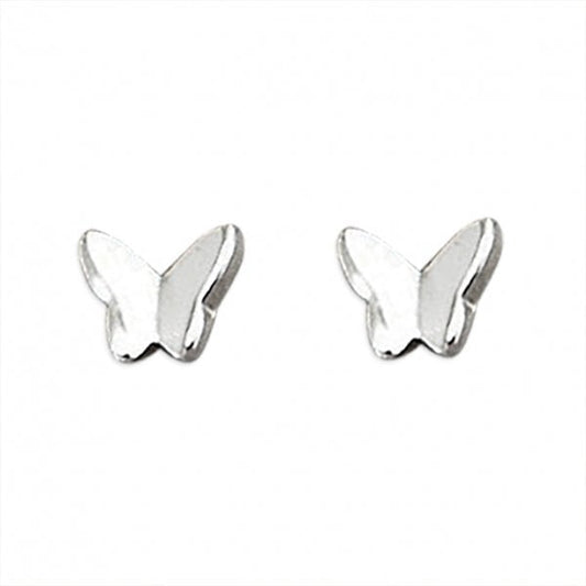 Silver Butterfly Studs