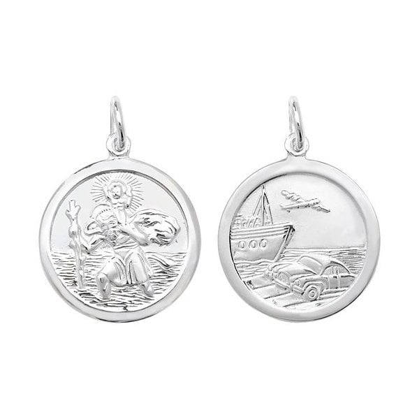 ST CHRISTOPHER DOUBLE PENDANT