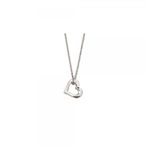 Small Open Heart Pendant and Chain