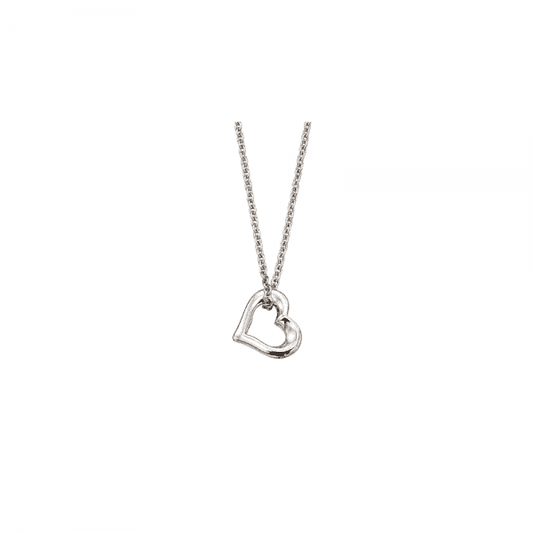 Small Open Heart Pendant and Chain