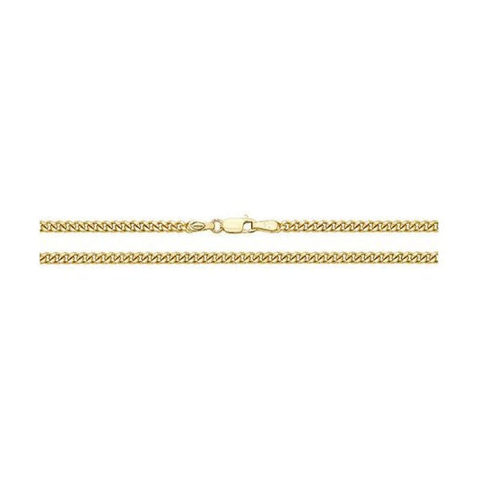 9CT YELLOW GOLD CLOSE CURB CHAIN