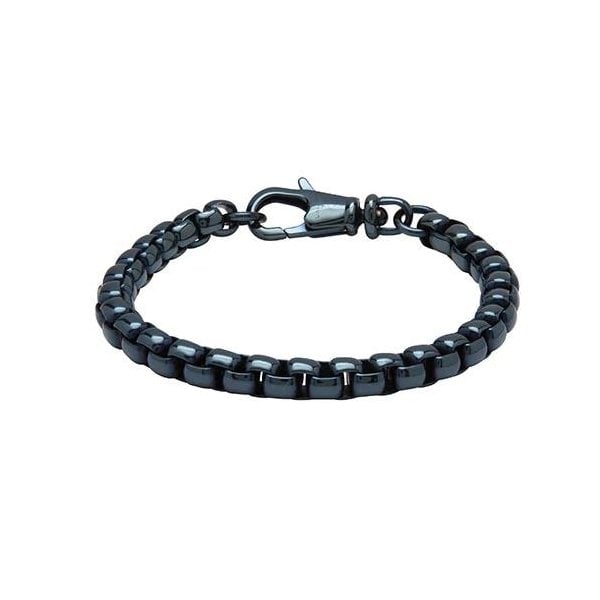 Polished Blue Gents Bracelet 21cm