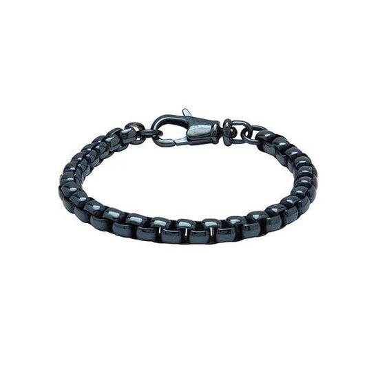 Polished Blue Gents Bracelet 21cm