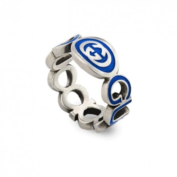 Gucci Interlocking Ring 9mm - Size 17