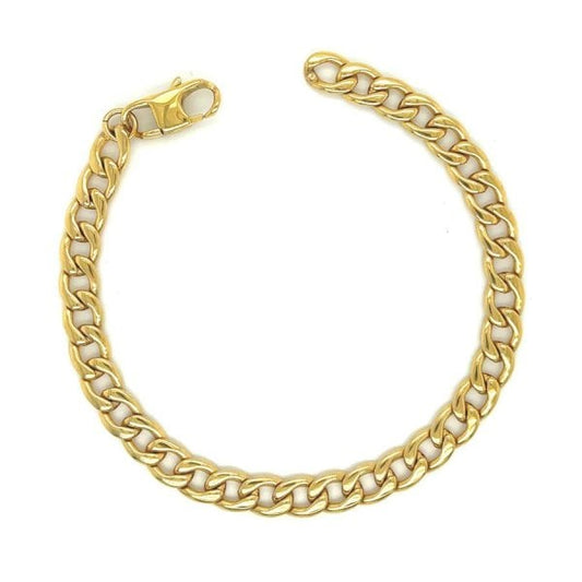 Steel Bracelet Yellow IP Plating 21cm