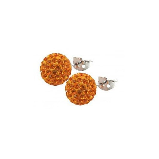 10mm Orange Titanium Earrings