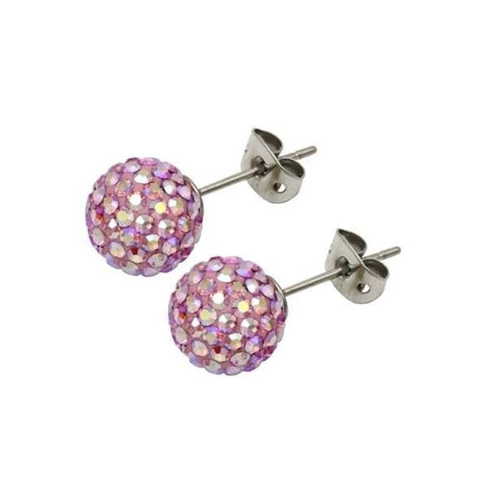 8mm Blush Pink Earrings