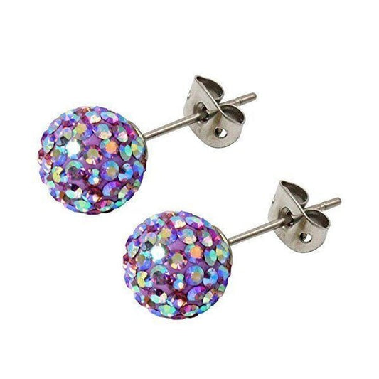 8mm AB - Lilac Earrings