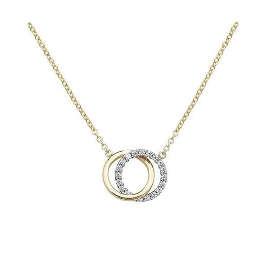 9CT YELLOW GOLD LADIES' CZ 16+2 INCH NECKLET