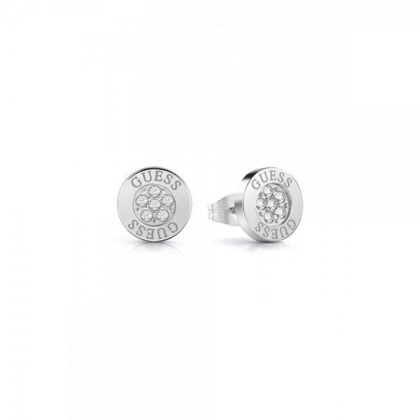 Logo Button Stud Earrings