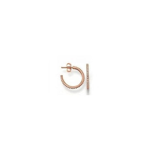 Rose Gold Plated Earrings with CZ