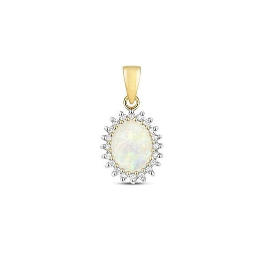 DIAMOND & OPAL PENDANT