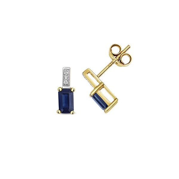DIAMOND AND SAPPHIRE EARRINGS