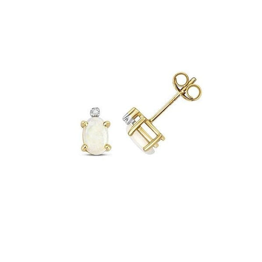 DIAMOND & OPAL STUDS