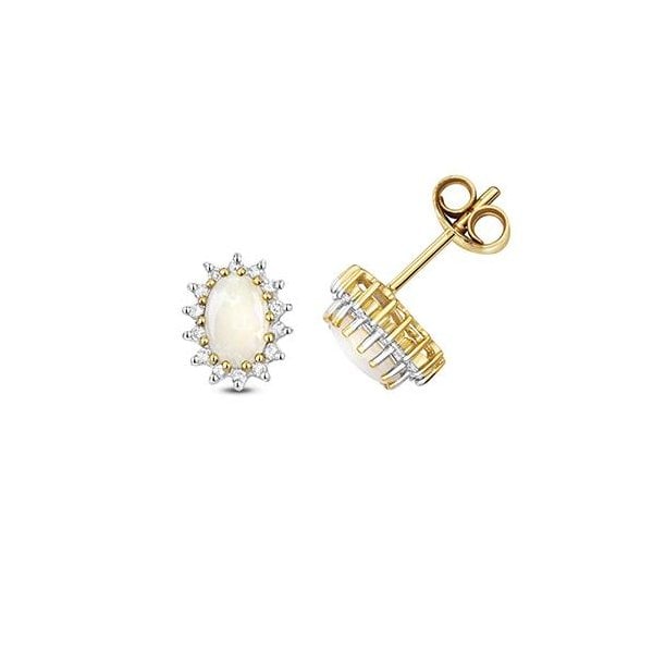 DIAMOND & OPAL STUDS