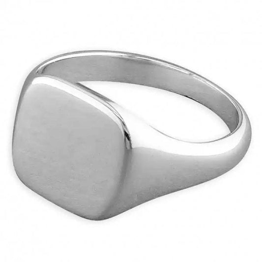 Sterling Silver Signet Ring - Size R
