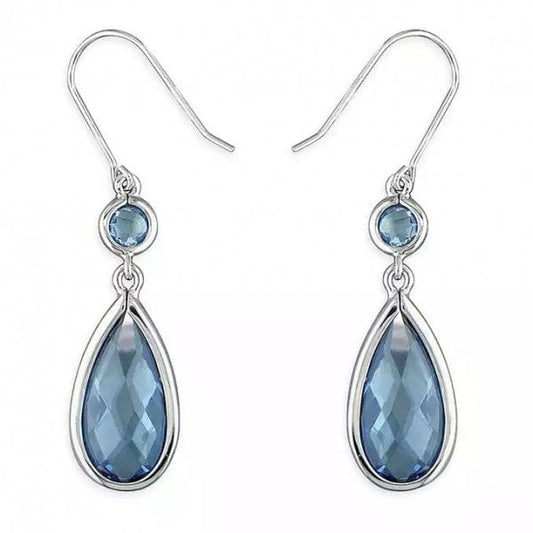 Sterling Silver Earrings- Aquamarine