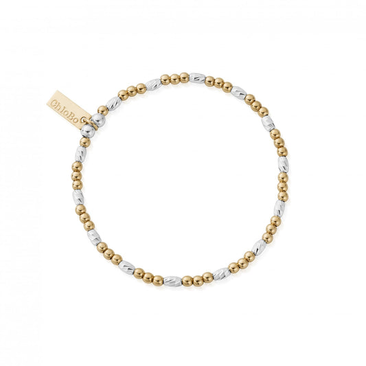 Mixed Metal Dainty Sparkle Bracelet