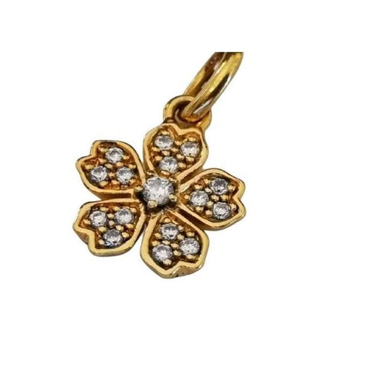 Yellow Gold Plated Flower Pendant