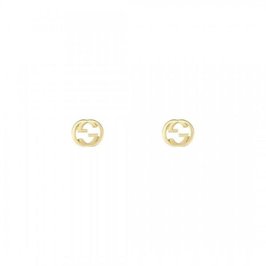 Gucci Interlocking Earrings Large Yellow Gold