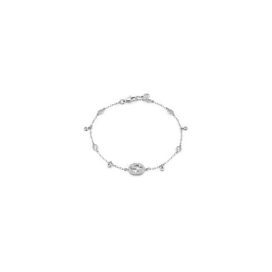Gucci Interlocking Bracelet Large - White Gold