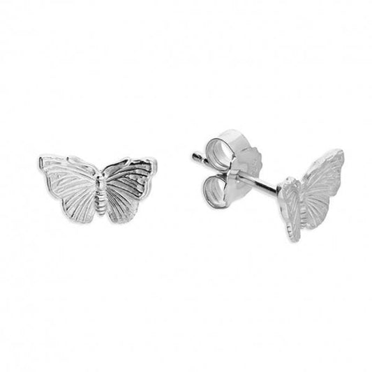 Silver Butterfly Studs
