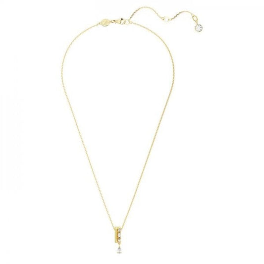 Dextera pendant, Mixed cuts, White, Gold-tone