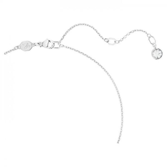 Dextera pendant, Mixed cuts, White, Rhodium plated