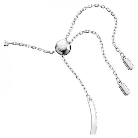 Swarovski Iconic Swan bangle, Swan, Blue, Rhodium