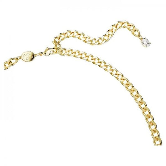 Dextera necklace, Mixed cuts, White, Gold-tone