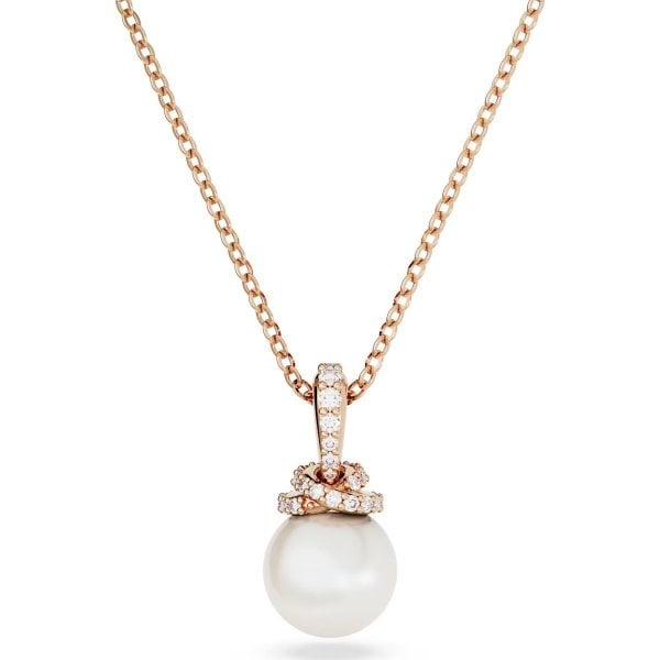 Originally pendant, White, Rose gold-tone plated