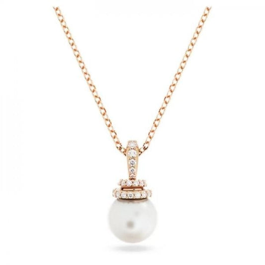 Originally pendant, White, Rose gold-tone plated