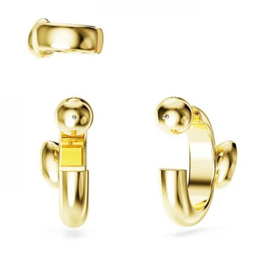 Dextera hoop earrings with ear cuff, Set (3), Pear