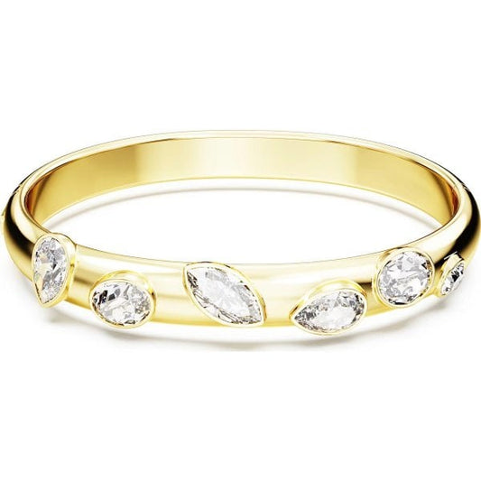 Dextera bangle, Mixed cuts, White, Gold-tone