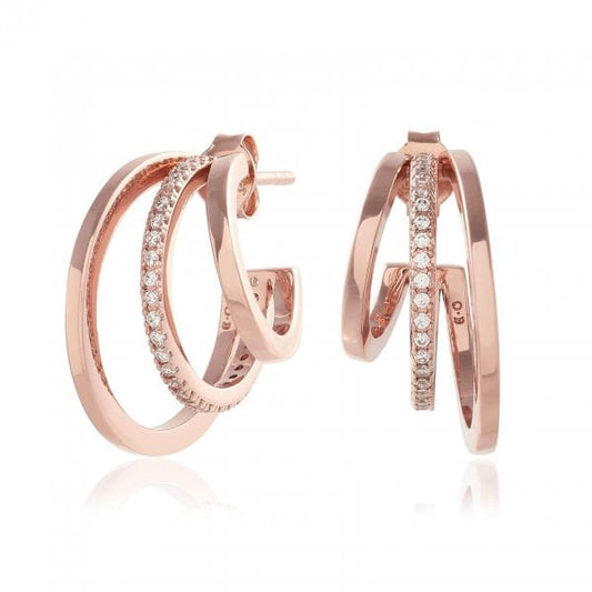 Classics Rose Gold Multi Hoop Earrings