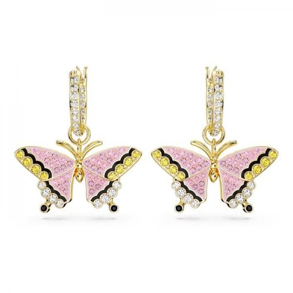 Idyllia drop earrings Butterfly, Multicoloured