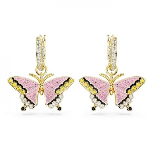 Idyllia drop earrings Butterfly, Multicoloured